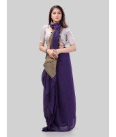 DESH BIDESH Women`s Khadi Cotton Handloom RupSagar Design Saree Without Blouse Piece(Purple)